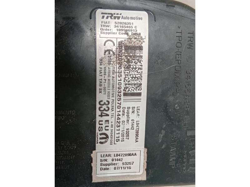 Air-bag Sedile ANT SX 34165486 Fiat 500X 2015