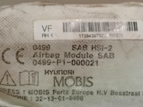 Air-bag Sedile ANT SX 52054047 Fiat TIPO II 2016