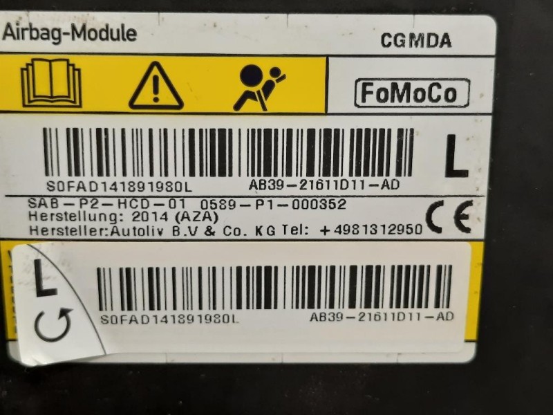 Air-bag Sedile ANT SX AB39-21611D11-AD Ford Ranger IV 2012