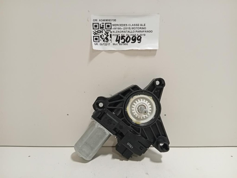 Motorino Alzacristallo Parafango POST SX A2469063100 Mercedes Classe GLE W166 2015