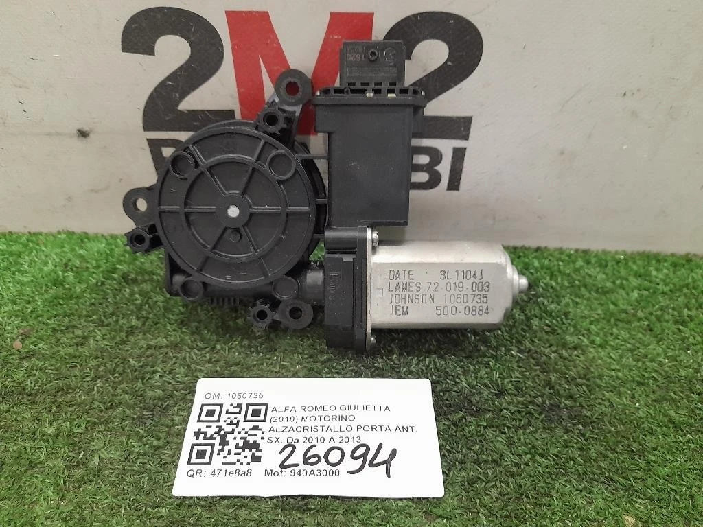 Motorino Alzacristallo Porta ANT SX 1060735 Alfa Romeo Giulietta 2010
