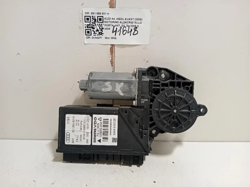 Motorino Alzacristallo Porta ANT SX 8E1 959 801 H Audi A4 8ED Avant 2005