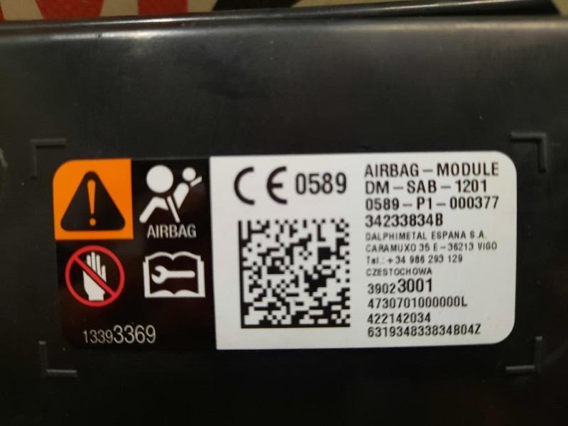 Air-bag Sedile ANT SX 39023001 Opel Astra K 2019