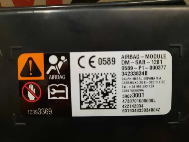 Air-bag Sedile ANT SX 39023001 Opel Astra K 2019