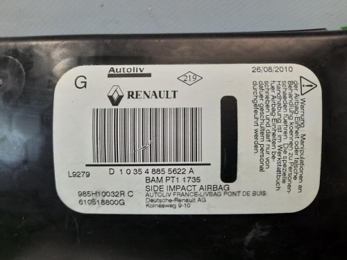 Air-bag Sedile ANT SX 13250507 Opel Meriva B 2010