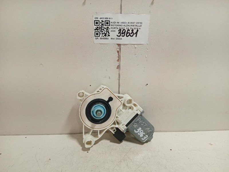 Motorino Alzacristallo Porta POST SX 4K8 858 811 Audi A6 4GD Avant 2016