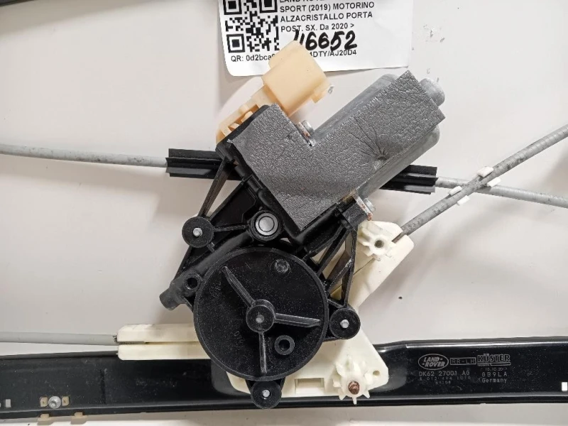Motorino Alzacristallo Porta POST SX DK62 27001 AG Land Rover Discovery V Sport 2019