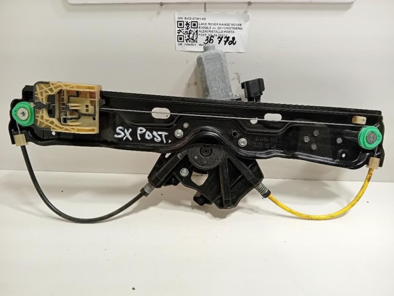 Motorino Alzacristallo Porta POST SX BJ32-27001-AD Land Rover Range Rover Evoque I 2011