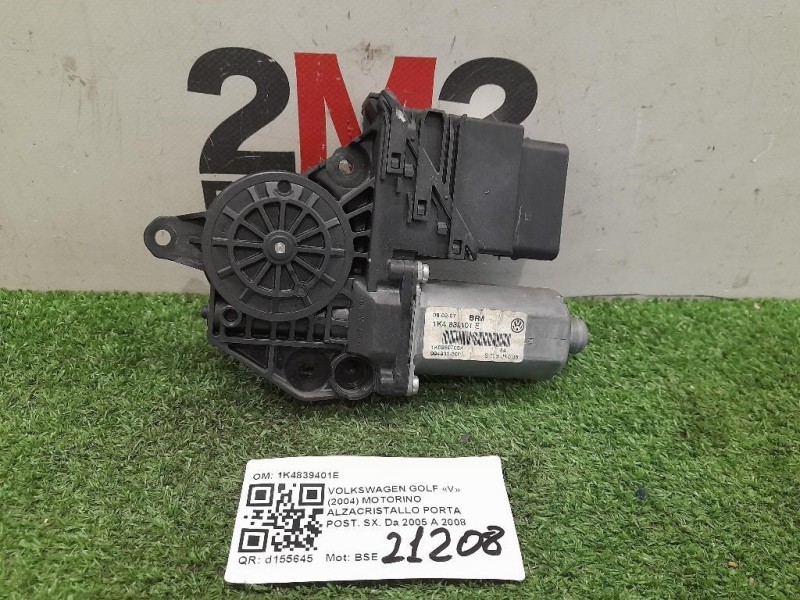 Motorino Alzacristallo Porta POST SX 1K4839401E Volkswagen GOLF V 2004