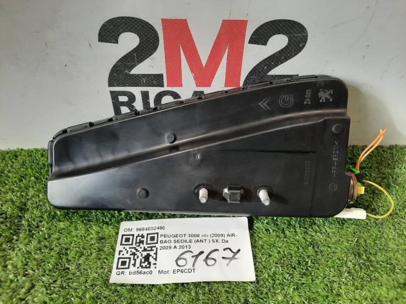 Air-bag Sedile ANT SX 9684602480 Peugeot 3008 I 2009