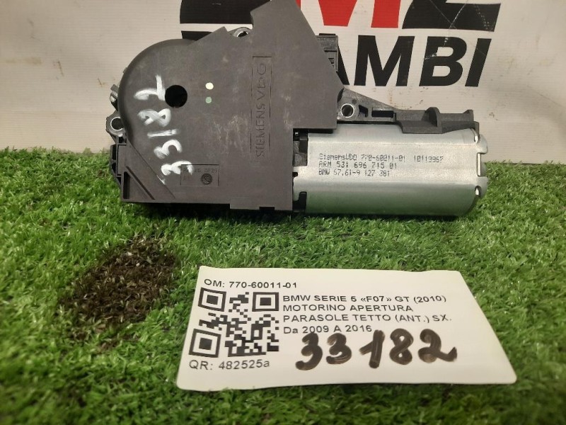 Motorino Apertura Parasole Tetto ANT SX 770-60011-01 Bmw Serie 5 F07 GT 2010
