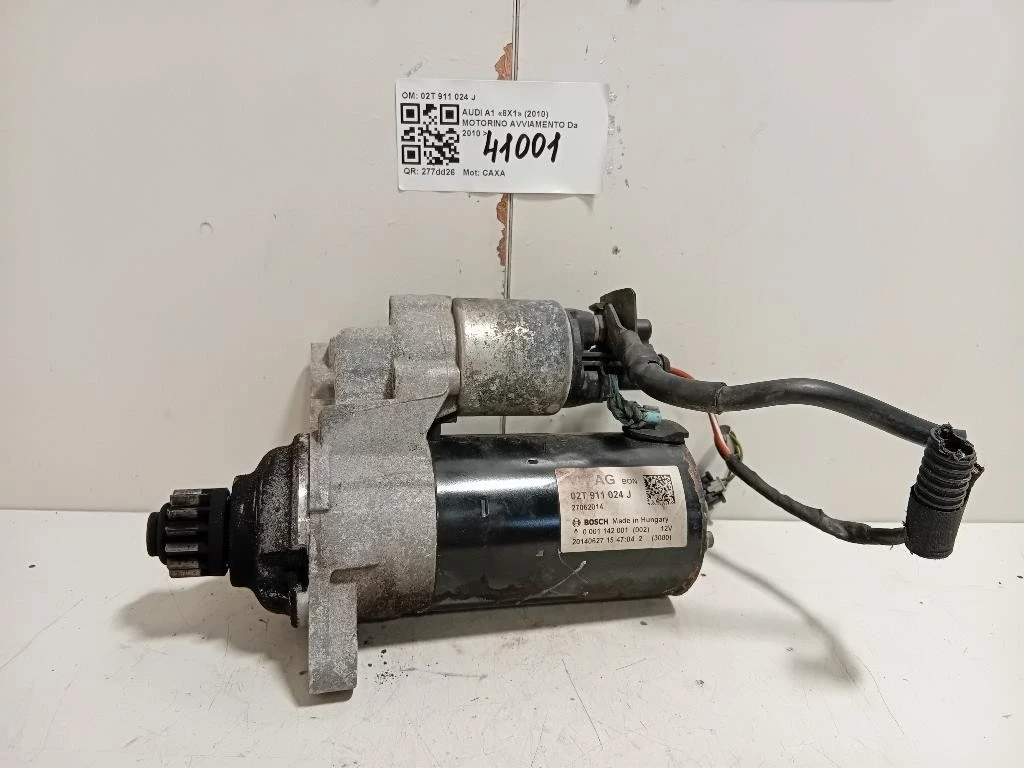 Motorino Avviamento 02T 911 024 J Audi A1 8X1 2010