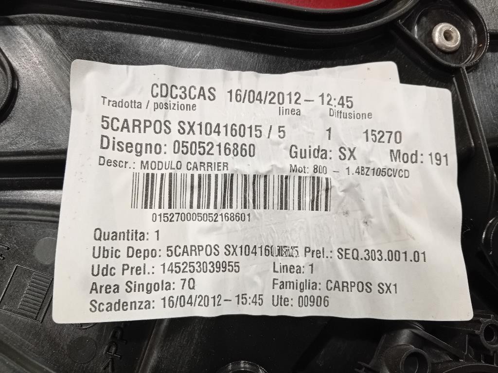 Porta POST SX 50509299 Alfa Romeo Giulietta 2010