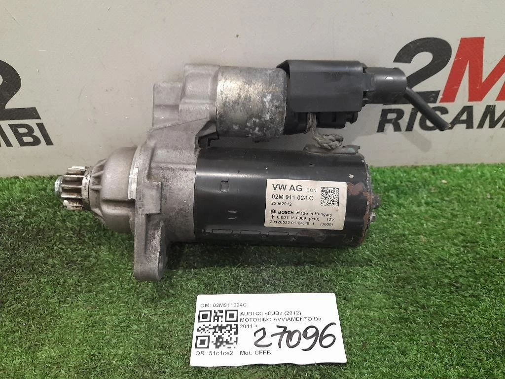 Motorino Avviamento 02M911024C Audi Q3 8UB 2012