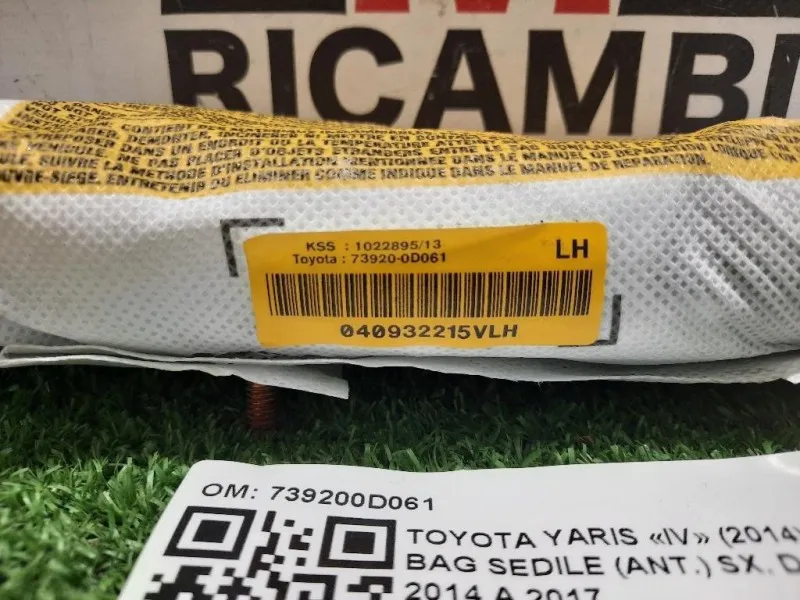 Air-bag Sedile ANT SX 739200D061 Toyota Yaris IV 2014