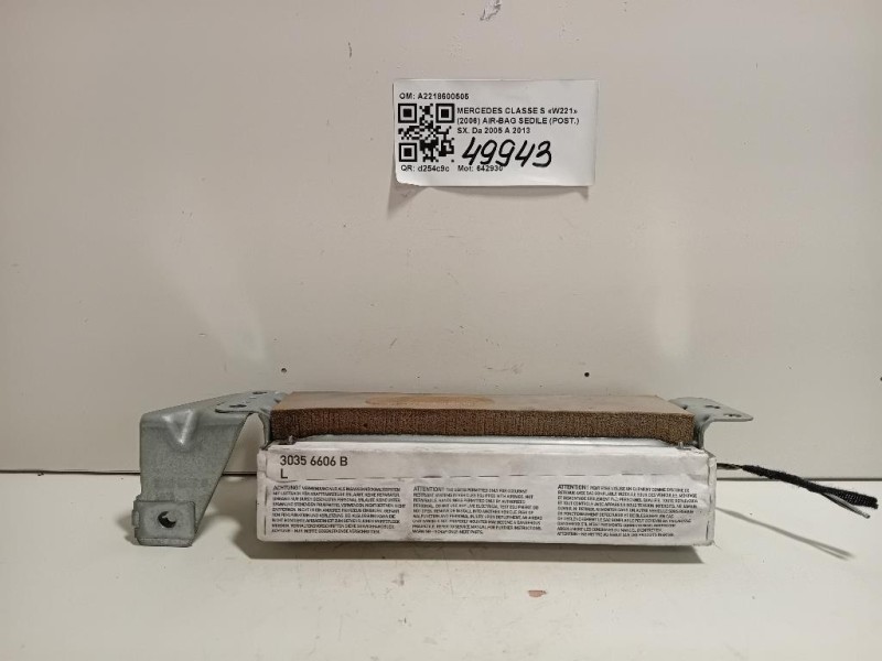 Air-bag Sedile POST SX A2218600505 Mercedes Classe S W221 2006