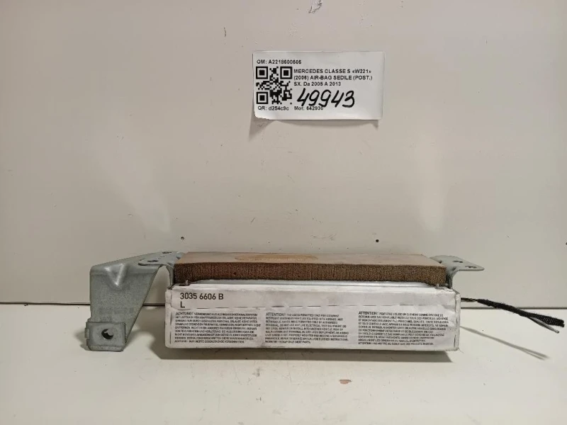 Air-bag Sedile POST SX A2218600505 Mercedes Classe S W221 2006