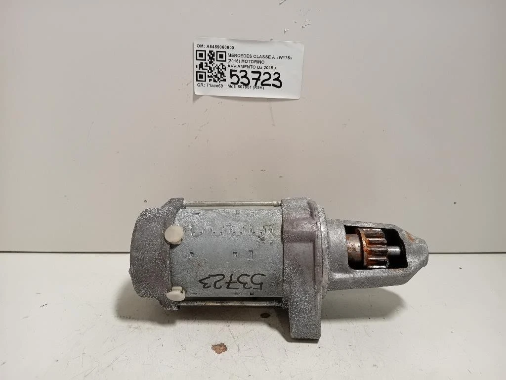 Motorino Avviamento A6459060800 Mercedes Classe A W176 2015