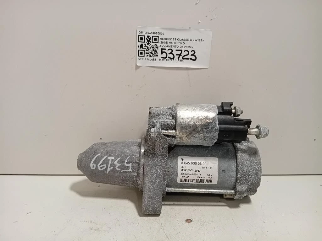 Motorino Avviamento A6459060800 Mercedes Classe A W176 2015
