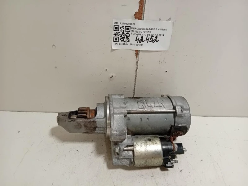 Motorino Avviamento A2709060026 Mercedes Classe B W246 2012