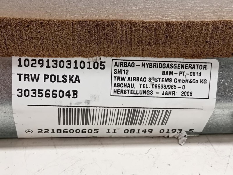 Air-bag Sedile POST DX A2218600605 Mercedes Classe S W221 2006