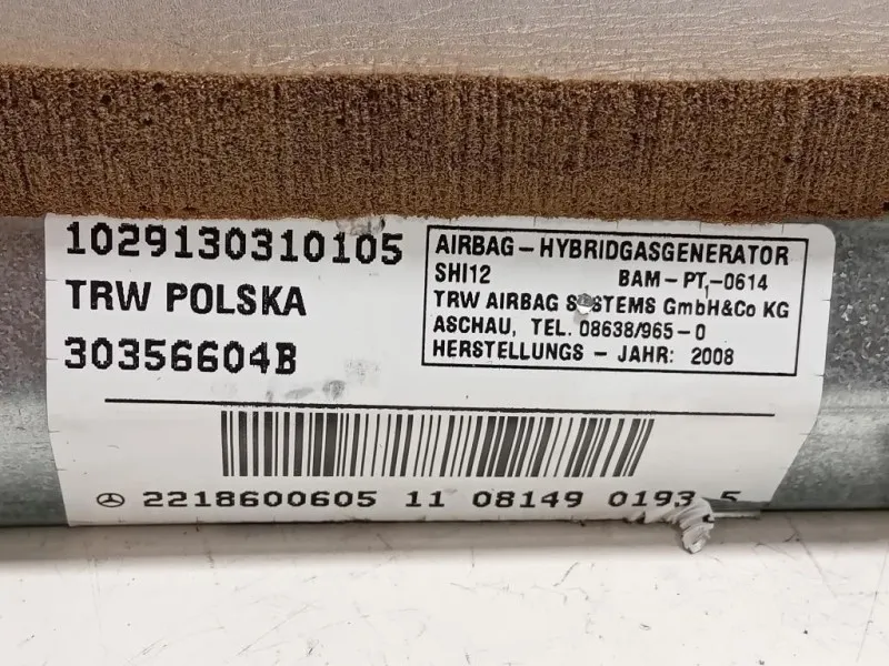 Air-bag Sedile POST DX A2218600605 Mercedes Classe S W221 2006