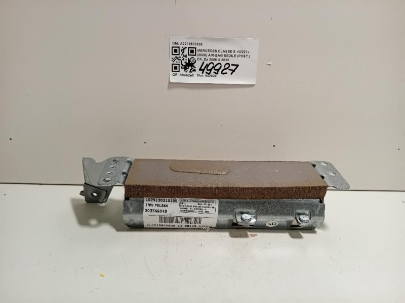 Air-bag Sedile POST DX A2218600605 Mercedes Classe S W221 2006