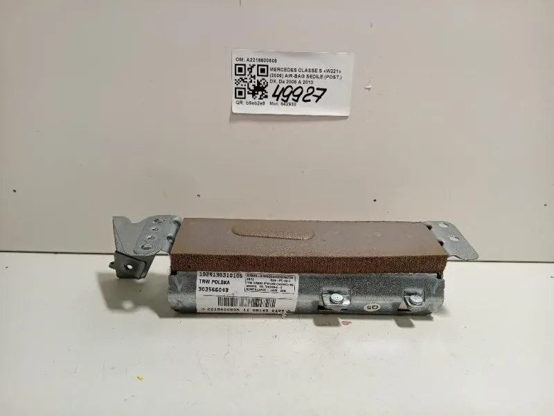 Air-bag Sedile POST DX A2218600605 Mercedes Classe S W221 2006