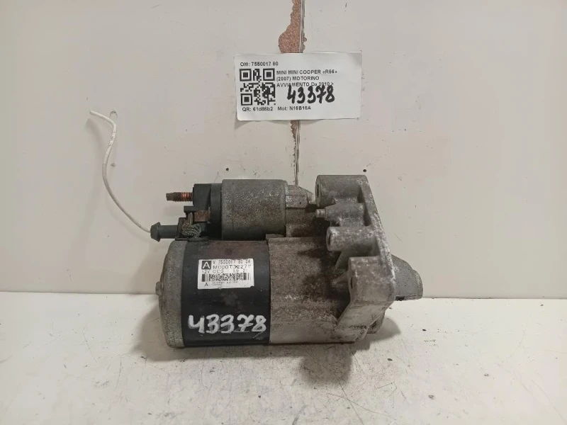 Motorino Avviamento 7550017 80 Mini MINI Cooper R56 2007