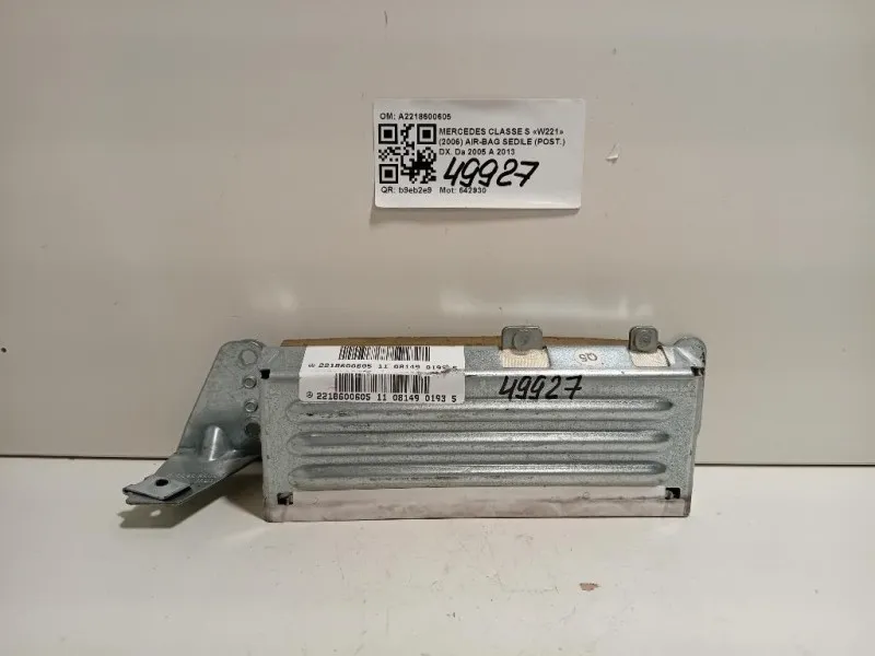 Air-bag Sedile POST DX A2218600605 Mercedes Classe S W221 2006