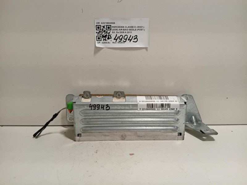 Air-bag Sedile POST SX A2218600505 Mercedes Classe S W221 2006
