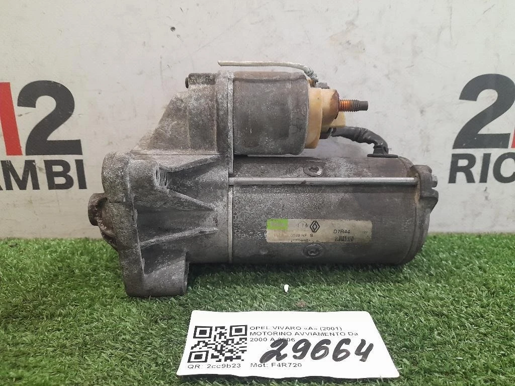 Motorino Avviamento 91169434 Opel Vivaro A 2001
