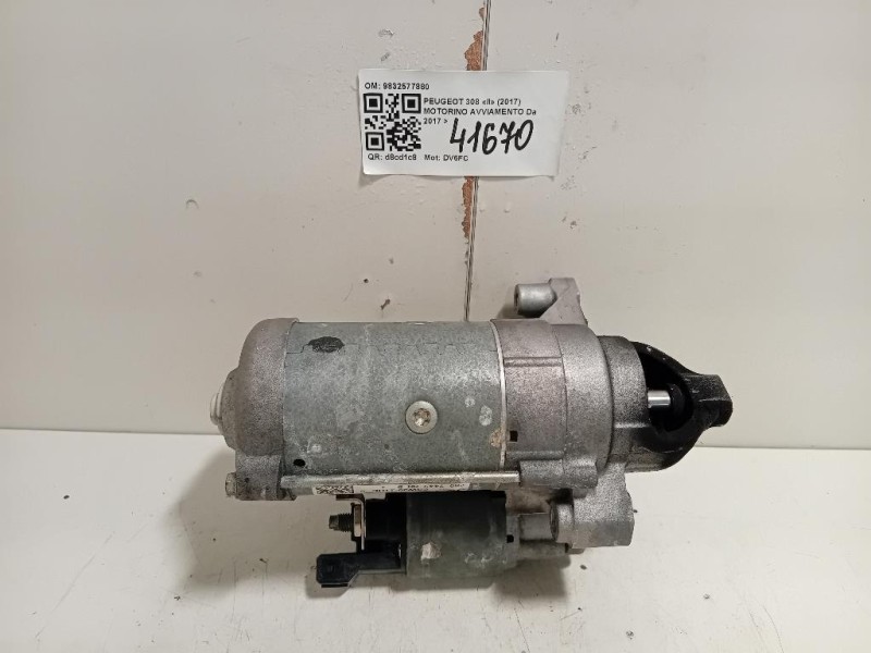 Motorino Avviamento 9832577880 Peugeot 308 II 2017