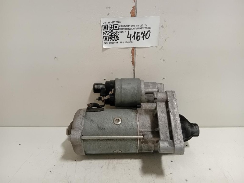 Motorino Avviamento 9832577880 Peugeot 308 II 2017