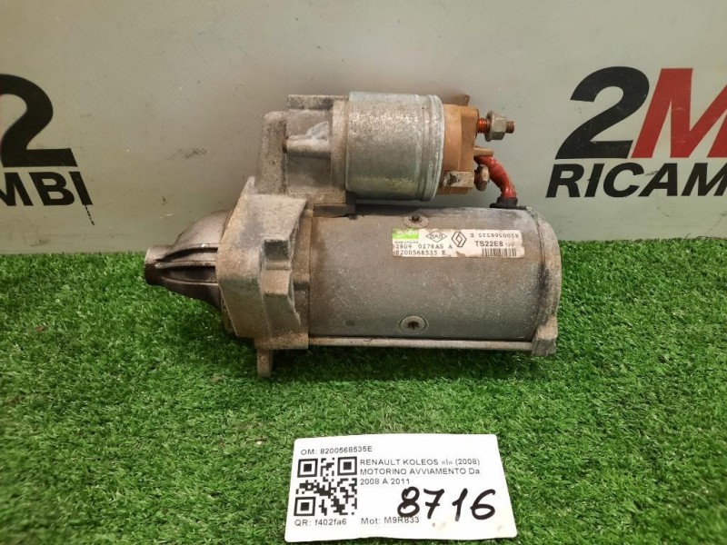 Motorino Avviamento 8200568535E Renault Koleos I 2008