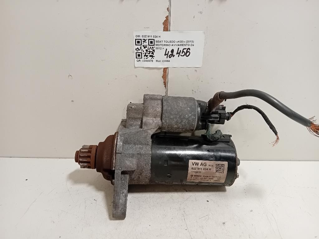 Motorino Avviamento 02Z 911 024 H Seat Toledo KG3 2013