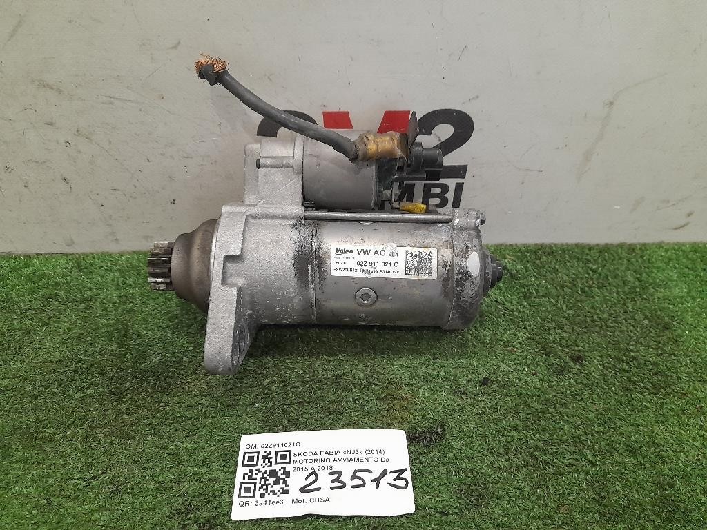 Motorino Avviamento 02Z911021C Skoda Fabia NJ3 2014