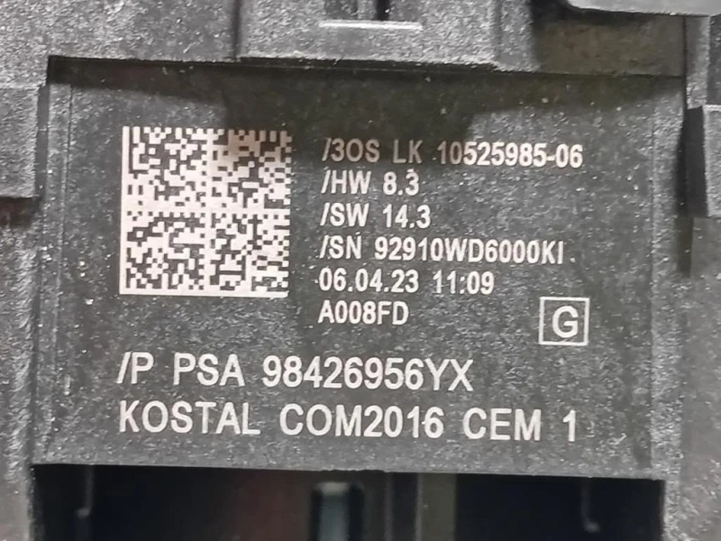 Devioguida Completo 98426956YX CONTATTO SPIRALATO DEVIO Opel Corsa F 2019