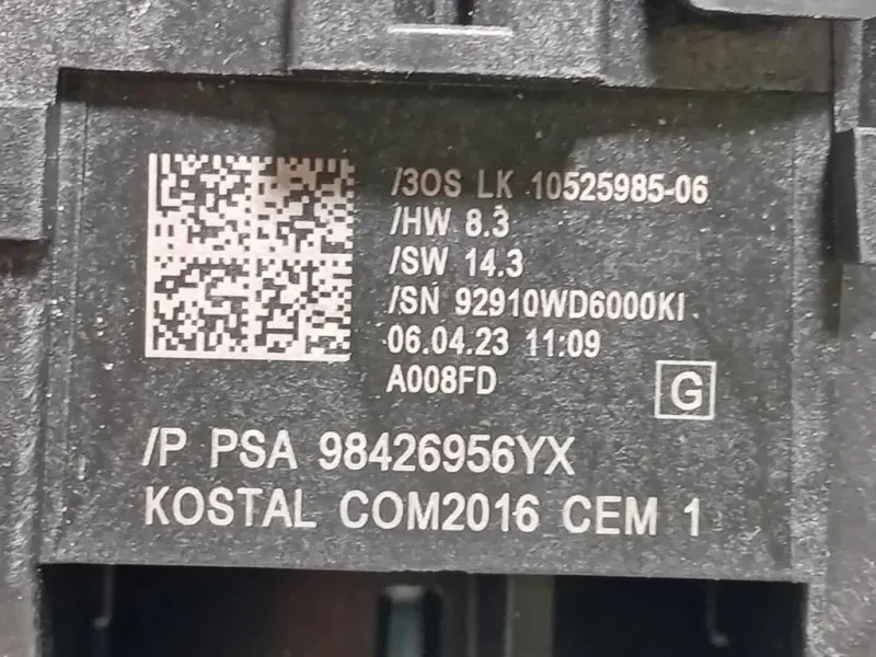 Devioguida Completo 98426956YX CONTATTO SPIRALATO DEVIO Opel Corsa F 2019