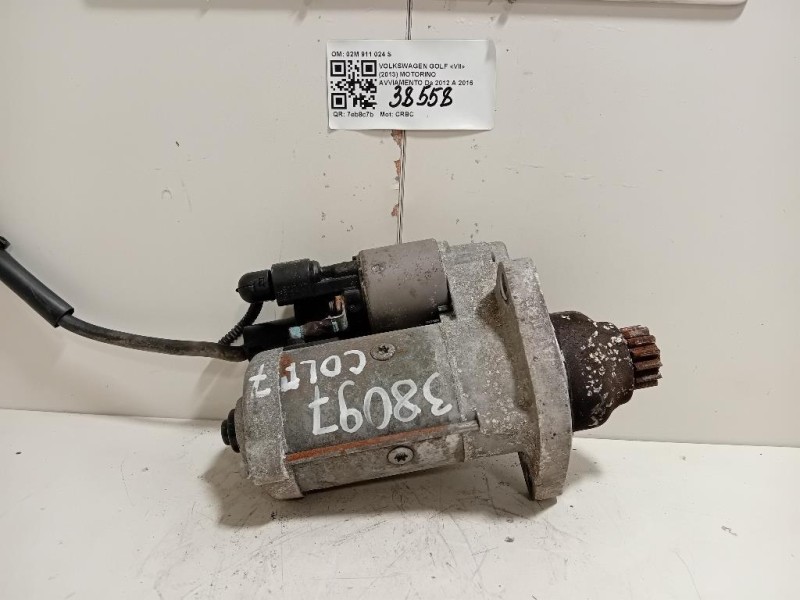 Motorino Avviamento 02M 911 024 S Volkswagen GOLF VII 2013
