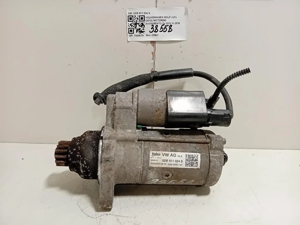 Motorino Avviamento 02M 911 024 S Volkswagen GOLF VII 2013