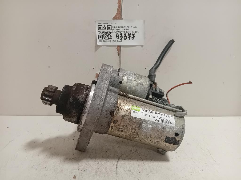 Motorino Avviamento 0AM 911 023 T Volkswagen POLO VI 2009