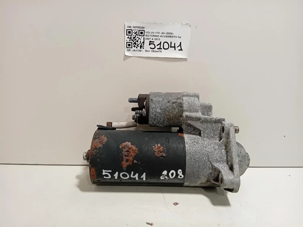 Motorino Avviamento 30782228 Volvo V70 III 2008