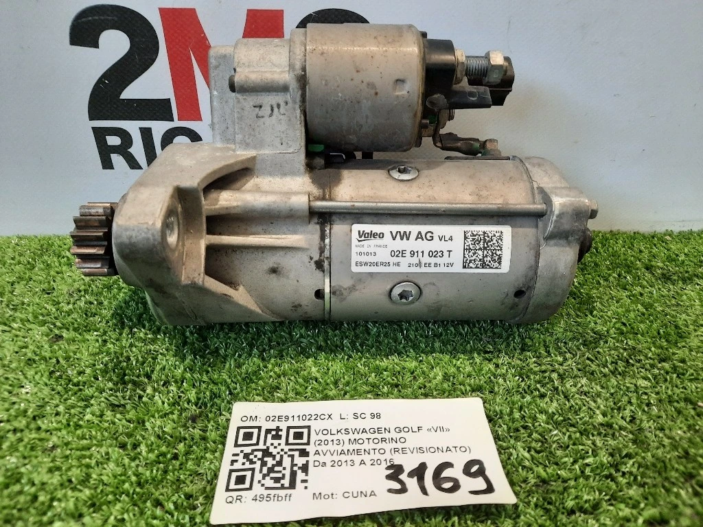 Motorino Avviamento Revisionato 02E911023T STARTER DI AVVIAMENTO Volkswagen GOLF VII 2013