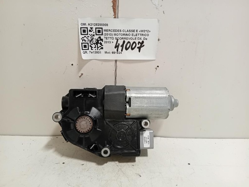 Motorino Elettrico Tetto Scorrevole DX A2128200008 Mercedes Classe E W212 2013