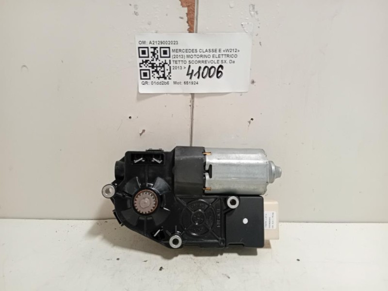 Motorino Elettrico Tetto Scorrevole SX A2129002023 Mercedes Classe E W212 2013