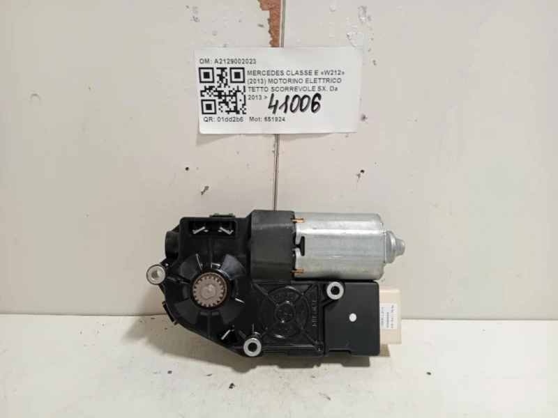 Motorino Elettrico Tetto Scorrevole SX A2129002023 Mercedes Classe E W212 2013