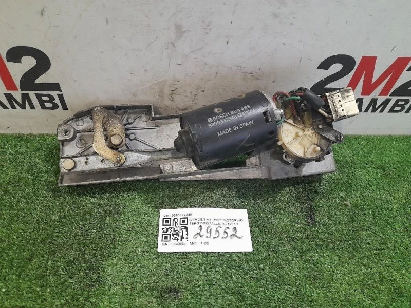 Motorino Tergicristallo 9390332346 Citroen AX 1987