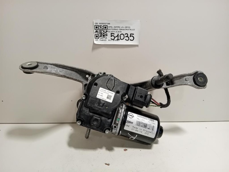 Motorino Tergicristallo DX W000027366 Opel Zafira C 2012
