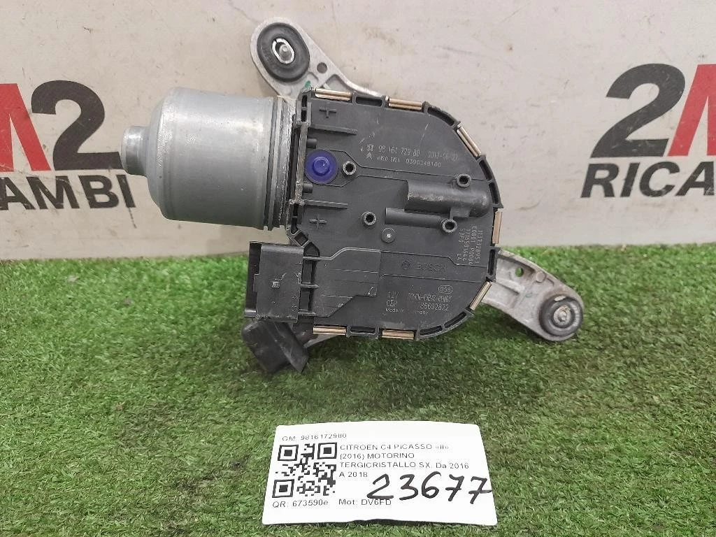 Motorino Tergicristallo SX 9816172980 SX Citroen C4 Grand Picasso II 2016